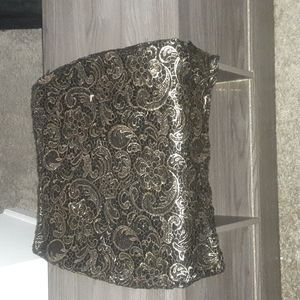 Charlotte Russe, XL, Gold and Black Lace